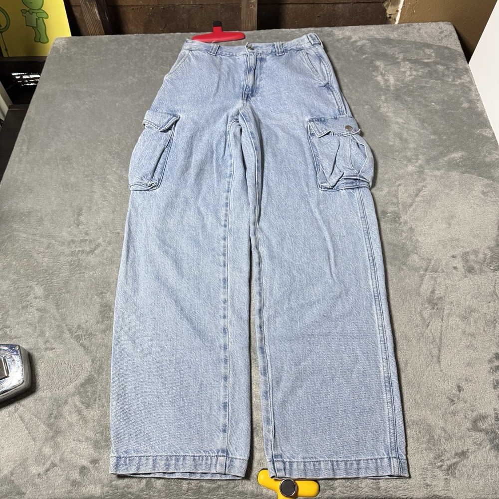 Madewell Low Slung Baggy Pants Womens 23 Utility Cargo Wide Leg Boho Comfy